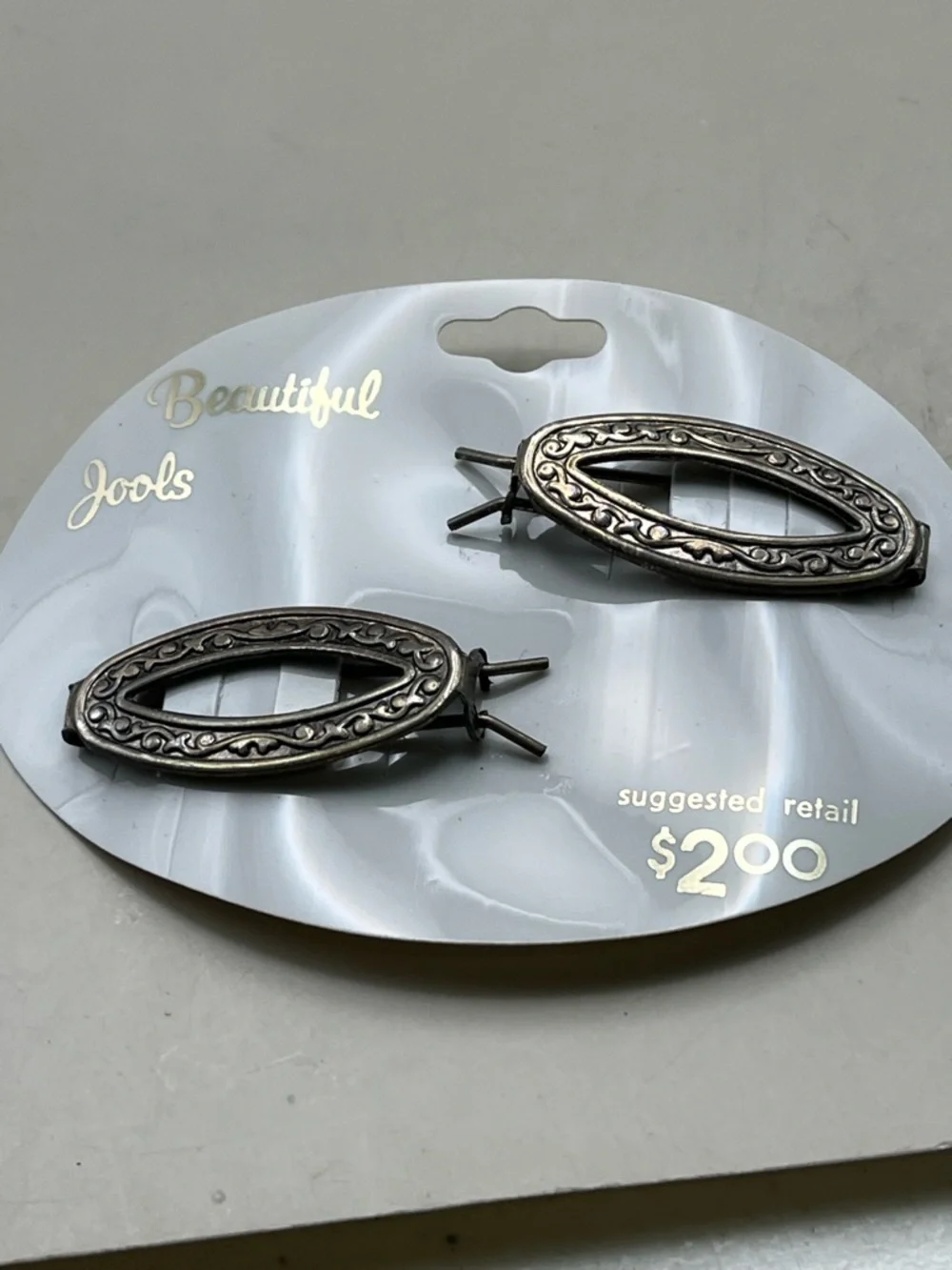 Vintage Elegant Barrette & Hair Comb Set - Rhinestone Crystal Sparkle Hair